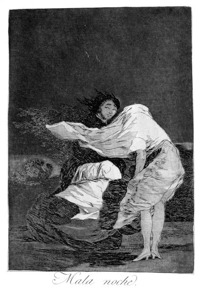 Eine schlechte Nacht, 1799 von Francisco de Goya