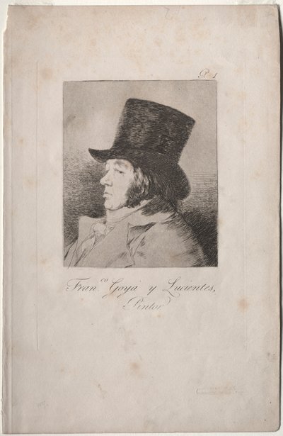 Die Caprichos: Porträt von Goya von Francisco de Goya
