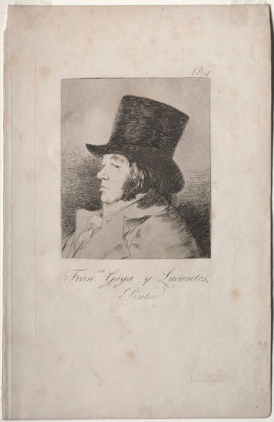 Die Caprichos: Porträt von Goya von Francisco de Goya
