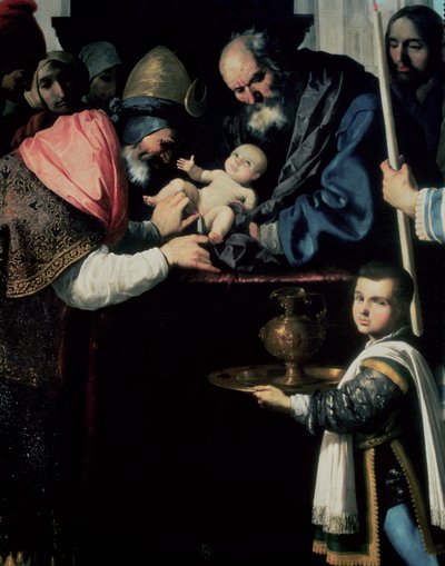 Beschneidung Christi (Detail) von Francisco de Zurbaran