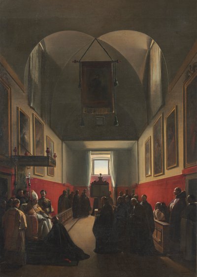 Huldigung an einen Bischof von Francois Marius Granet