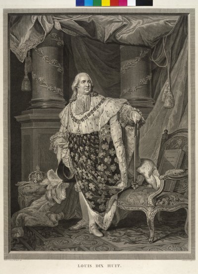 König von Frankreich Ludwig XVIII. von Francois Anne David