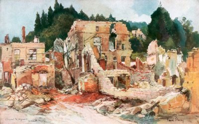 Clermont-en-Argonne, Frankreich, August 1915 von Francois Flameng