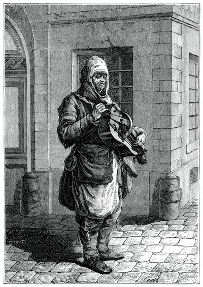Reisender Musiker, 1885 von Francois Robert Ingouf