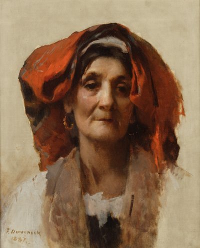 Kopf einer italienischen Frau von Frank Duveneck