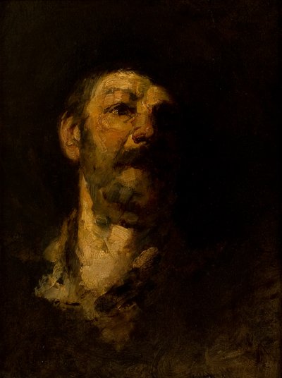 Studienkopf, Mann mit Hut von Frank Duveneck