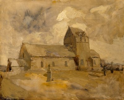 Dorfkirche und Friedhof, Bretagne von Frank Edwin Scott