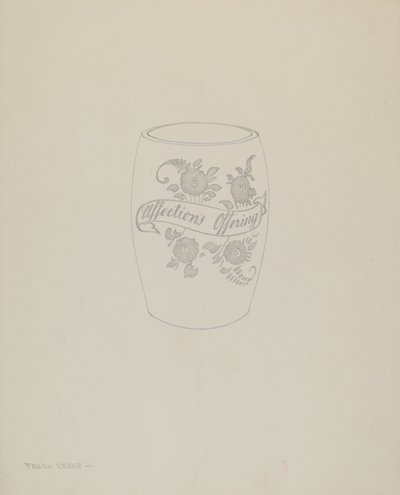 Amerikanischer "Böhmischer" Glaskrug von Frank M. Keane
