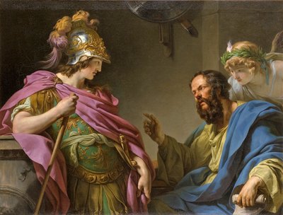 Alkibiades wird von Sokrates unterrichtet von François André Vincent