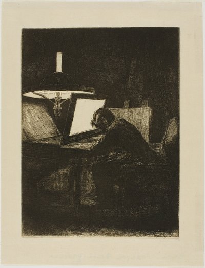 François Bonvin Radierung von François Bonvin