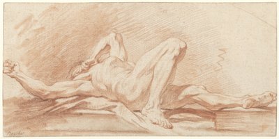 Studie eines rücklings liegenden nackten Mannes von François Boucher (possibly)