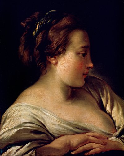 Kopf eines Mädchens, 18. Jahrhundert von François Boucher