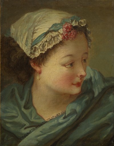 Kopf einer jungen Frau von François Boucher
