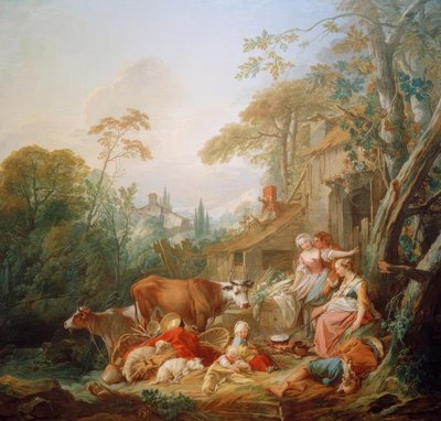 Ländliche Idylle von François Boucher