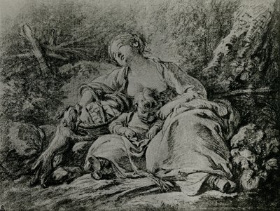 Auf dem Weg zum Markt von François Boucher