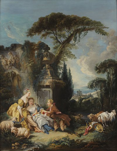 Pastorale Szene von François Boucher