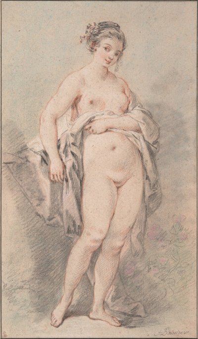 Stehendes nacktes Mädchen von François Boucher