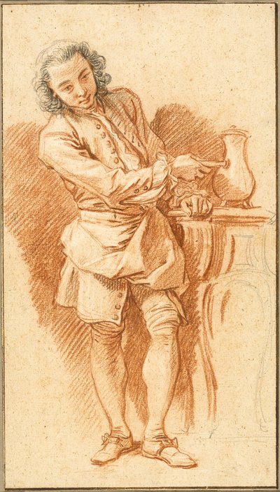 Studie eines Dieners mit Kaffeekanne von François Boucher