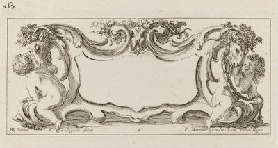Kartusche von François Collignon after Stefano Della Bella