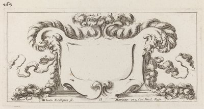 Kartusche von François Collignon after Stefano Della Bella