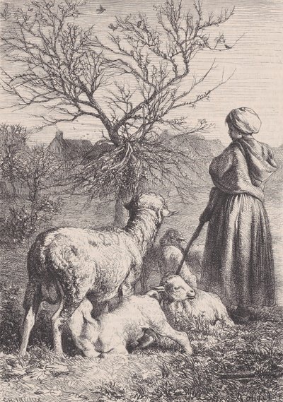 Eine Schäferin, ca. 1852 von François Rouget