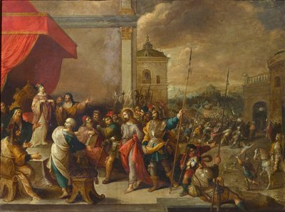 Christus vor Kaiphas von Frans III Francken