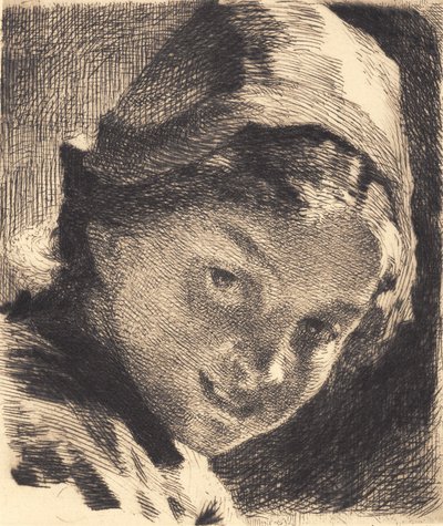 Lächelndes Mädchen mit Mütze von Frans Schwartz