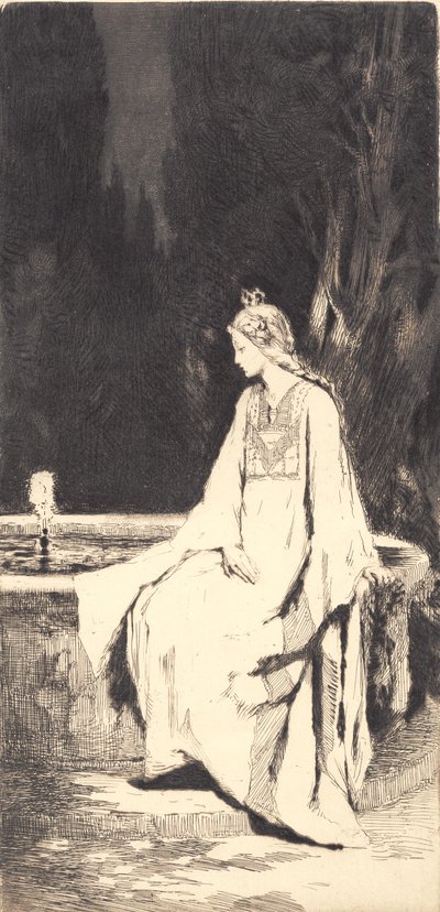 Die Prinzessin am Brunnen von Frans Schwartz