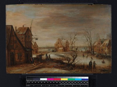 Ein Dorf im Winter von Frans de Momper