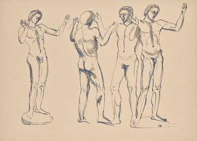 Vier Skizzen zum Redner von Franz Barwig d. Ä.