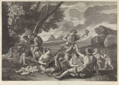 Landschaft mit Bacchantinnen von Franz Ertinger