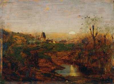 Abenddämmerung in Moorlandschaft von Franz Hoffmann von Fallersleben