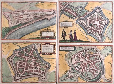 Charlemont, Beaumont, Avesnes und Landrecies, Frankreich von Franz Hogenberg