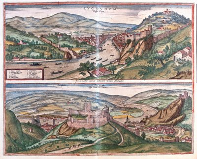 Lyon - Vienne, Frankreich (Stich) von Franz Hogenberg