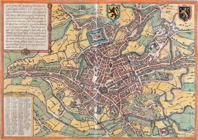 Plan von Gent, Belgien von Franz Hogenberg