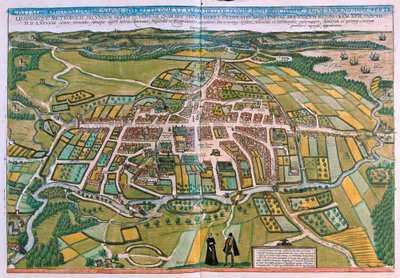 Die Bischofsstadt Odense, Dänemark von Franz Hogenberg