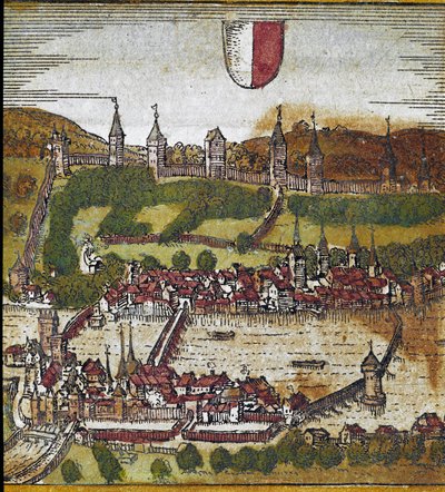 Ansicht von Luzern - Schweiz (Gravur) von Franz Hogenberg