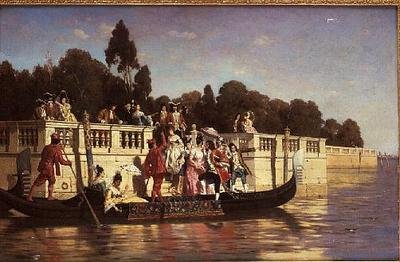 Eine elegante Bootspartie von Franz Leo Ruben