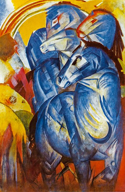 Der Turm der blauen Pferde, 1913 von Franz Marc