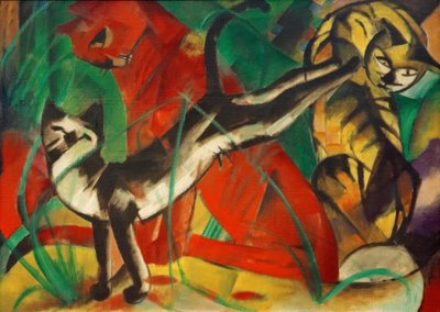 Drei Katzen von Franz Marc