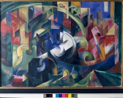 Gemälde mit Ochsen von Franz Marc
