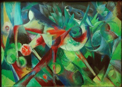 Reh im Blumengarten von Franz Marc