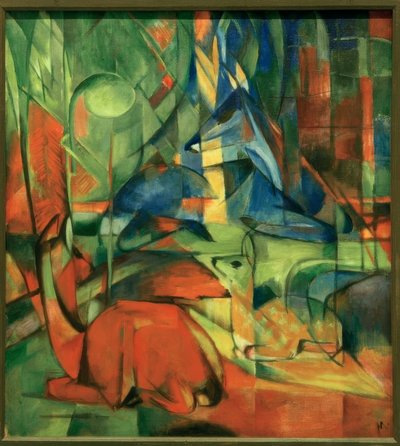 Rehe im Walde II von Franz Marc