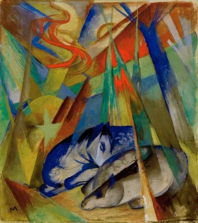 Schlafende Tiere von Franz Marc