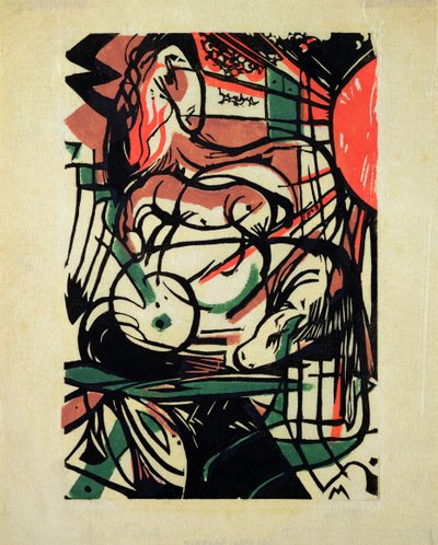 Die Geburt des Pferdes von Franz Marc