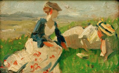 Zwei Frauen am Berg von Franz Marc