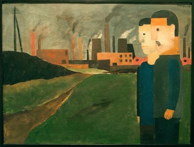 Industrielandschaft mit Arbeitern von Franz Wilhelm Seiwert