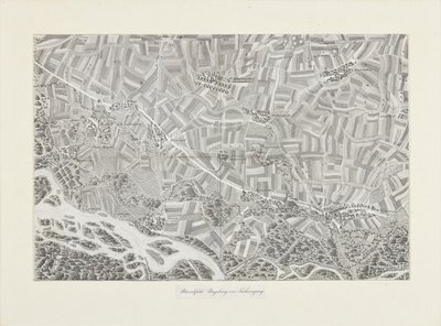 Perspektivkarte des Marchfeldes. Umgebung von Sachsengang von Franz Xaver Schweickhardt