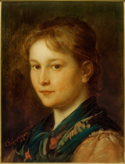 Mädchenkopf (Sabine) von Franz von Defregger