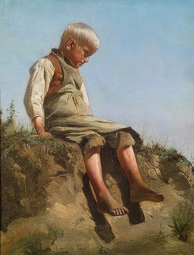 Knabe in der Sonne von Franz von Lenbach